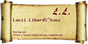 Laczi Liberátusz névjegykártya